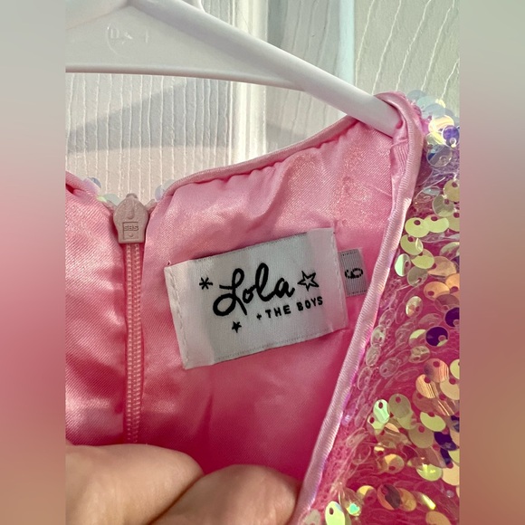 Lola + The Boys Rainbow Ombre Sequin Dress Size 6 - Picture 2 of 4